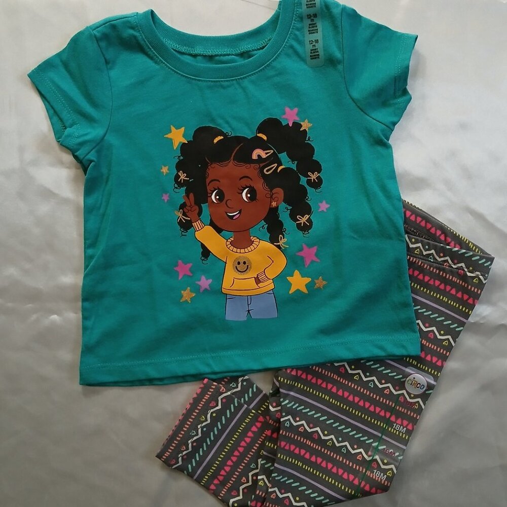 Infant Girl 2pc. Tee/Leggings Set - 12/18M